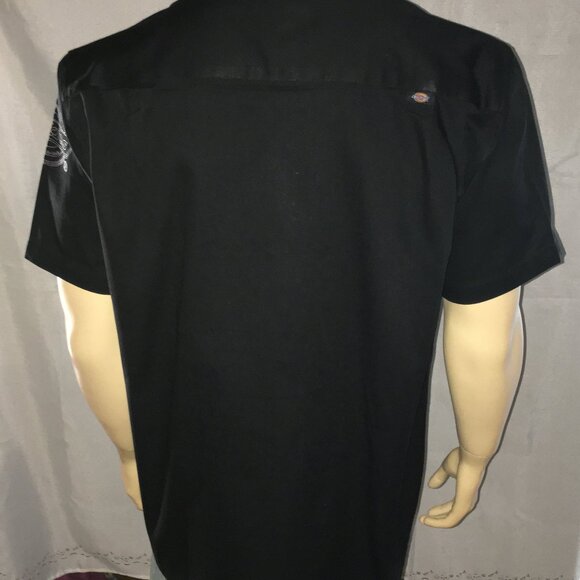 DICKIES Utility Shirt BLACK Button Front Relaxed Fit 100% Cotton NEW OLD STOCK M - Picture 6 of 12